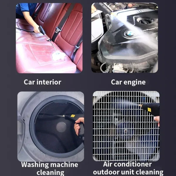 High Pressure Steam Cleaner ?C 1200ml Large Tank, Portable Handheld Steamer with 3 Brush Heads for Home, Kitchen & Car Cleaning - Image 4