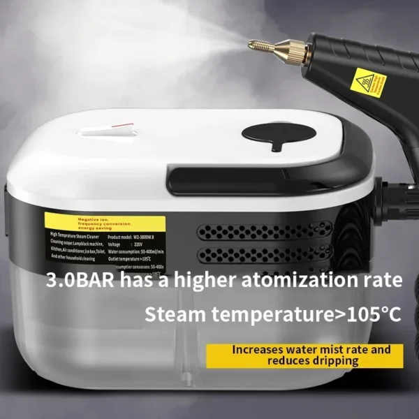 High Pressure Steam Cleaner ?C 1200ml Large Tank, Portable Handheld Steamer with 3 Brush Heads for Home, Kitchen & Car Cleaning - Image 6