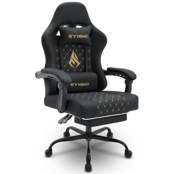 Symino Ergonomic Gaming Chair – Adjustable Swivel Chair with Footrest for Comfortable Gaming - Image 7